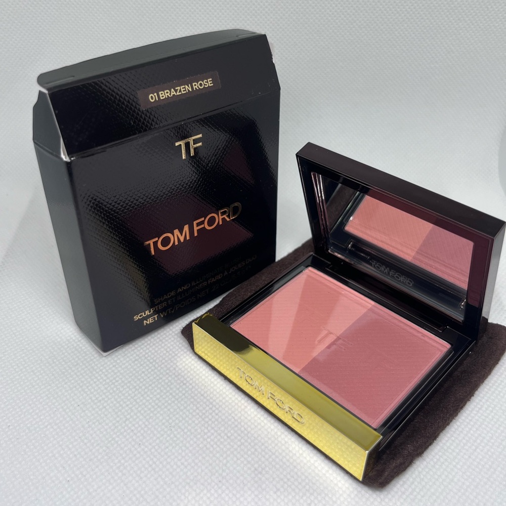 New Tom Ford Shade And Illuminate Blush Duo,01 Brazen Rose,Full Size 0.22oz/6.5g